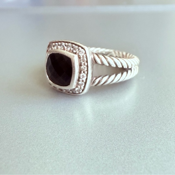 David Yurman Onyx And Diamonds Albion Ring in Sterling Silver - Picture 3 of 13
